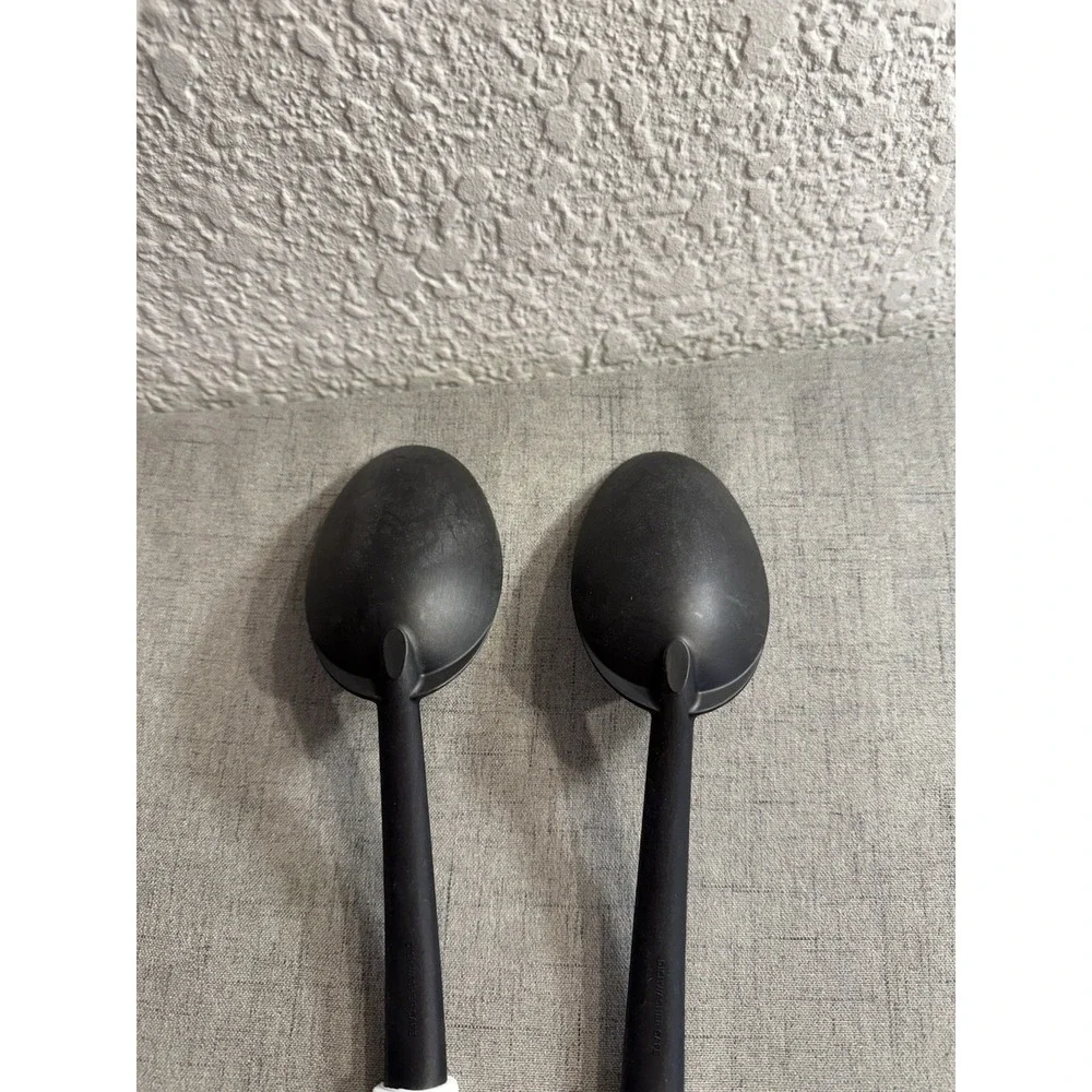 McCormick Black Kitchen Utensil 2 Piece Set Solid Spoons